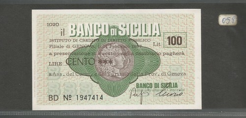 Miniassegni banco di sicilia - -,