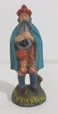 40330 Pastorello Presepe - Statuina in cartapesta - Suonatore cornamusa - 12 cm