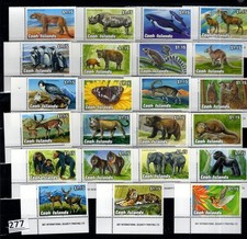 NT COOK ISLANDS - MNH - ANIMALI - ORSO - ELEFANTI - LEONE - UCCELLINI - BALENE