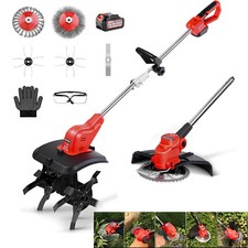 Motozappa elettrica 2 in 1 motozappa piccola a batteria tagliaerba giardino