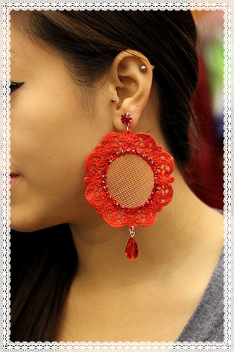 Orecchini pizzo macrame - pizzo,