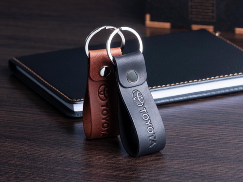 Toyota leather keyring - leather,