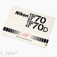 Nikon F70 F70D manuale di