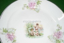 SICILIA_PALERMO_CERAMICA FLORIO_BELLISSIMO PIATTO D'EPOCA_CON MINIATURA E FIORI