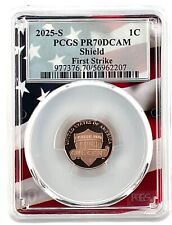 2025 S Lincoln Penny PCGS PR70 DCAM - Primo colpo - Cornice portafoto bandiera