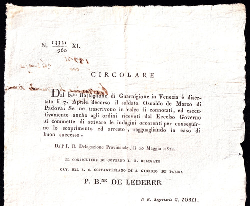 1824 manifesto circolare - 1824-manifesto-circolare, di