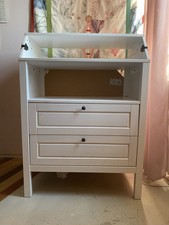 Fasciatoio cassettiera neonati bambini pratico sicuro baby Ikea bianco Sundvik