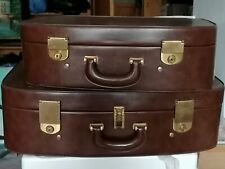 2 VALIGIA IN VERA PELLE  VINTAGE ANNI 70  leather suitcase