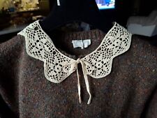 Colletto all'uncinetto con filo perlé cotone 100% - vintage