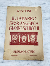 IL TABARRO-SUOR ANGELICA-GIANNI SCHICCHI VECCHIO LIBRETTO OPERA OLD BOOKLET