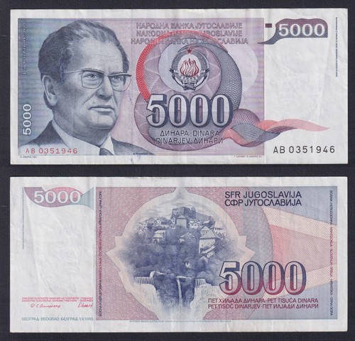 Banconota jugoslavia 5000 - banconota,