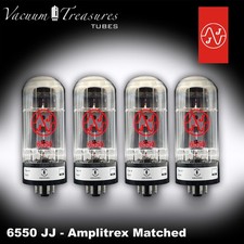 6550 JJ Matched Quad - AMPLITREX Tested Tubes - NEW - 4 Valvole  IN ORIGINAL BOX