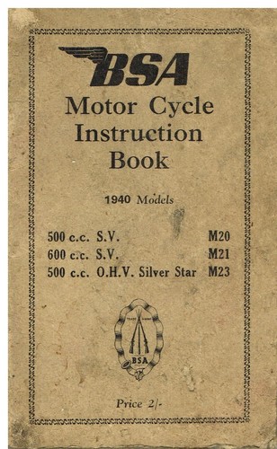 Bsa 500cc 600cc e - sv,
