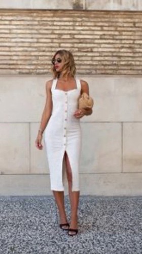 Abito rustico midi - , zara