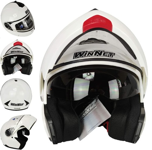 Casco modulare moto bianco - casco,