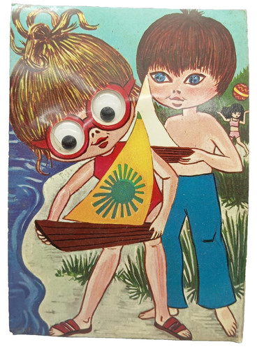 Cartolina anni con occhi - cartolina,