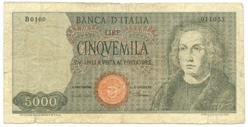 5000 lire falso epoca - 5000,