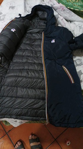 Piumino donna lungo blu - piumino,