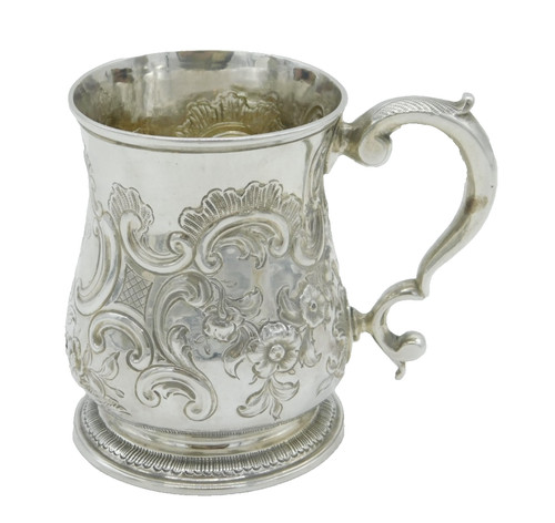 Tazza battesimo floreale