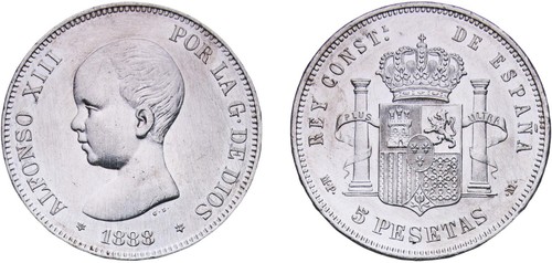 Pesetas 1888 mpm - pesetas,