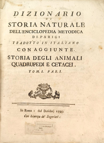 Dizionario storia naturale - di,
