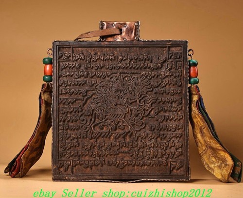 Antico tibet bronzo legno - legno, 8