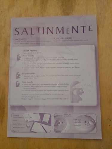 Foglio istruzioni saltinmente - istruzioni,