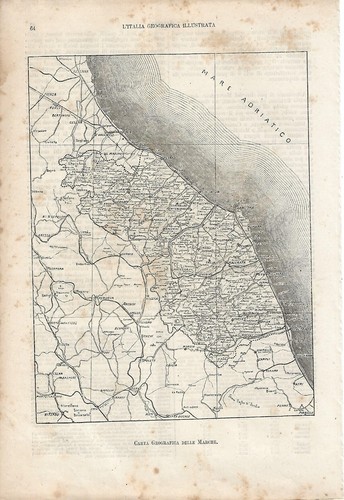 Carta geografica antica - , marche