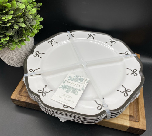 Piatto shabby chic bianco - bianco, e