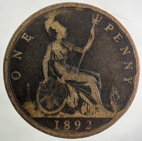 1892 victoria one penny - victoria,