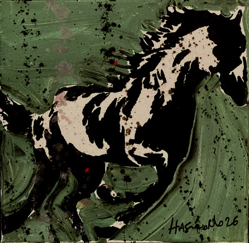 Quadro astratto cavallo - , senza