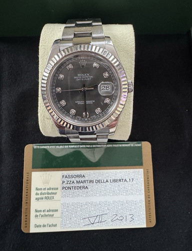 Rolex datejust acciaio grigio - rolex,