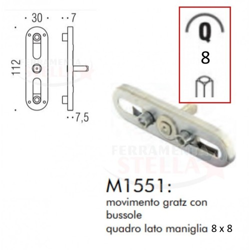 Movimento con fori - movimento, x