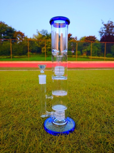Blue glass bong - glass,