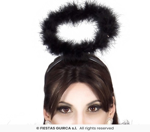 Cerchietto aureola nera - aureola,
