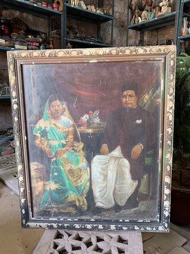 Vecchio quadro olio - , tela
