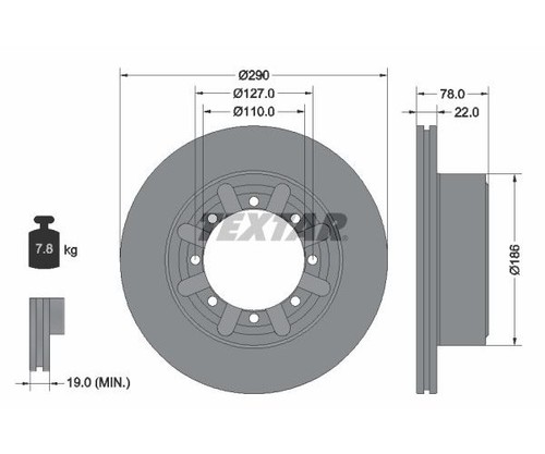 Disco freno pro textar - 2,