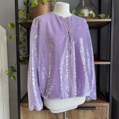 Giacca bomber paillettes - giacca, zara