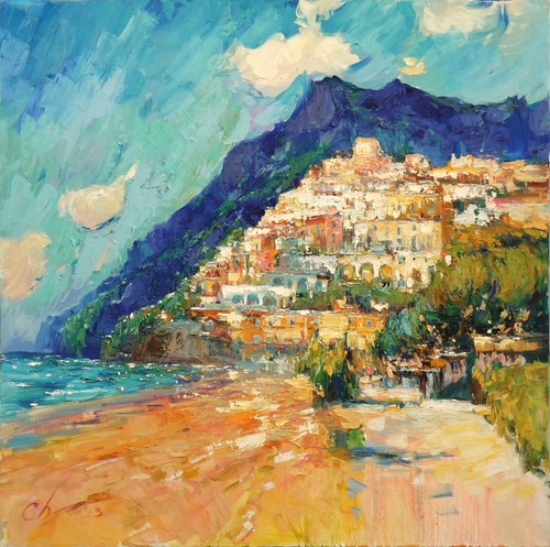 Dipinto olio originale - , amalfi