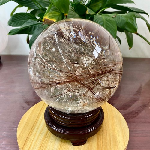 Sfera quarzo capelli rame