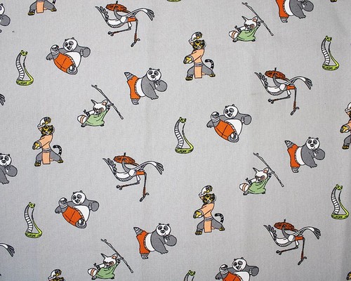 Tessuto kung panda cotone - kung,