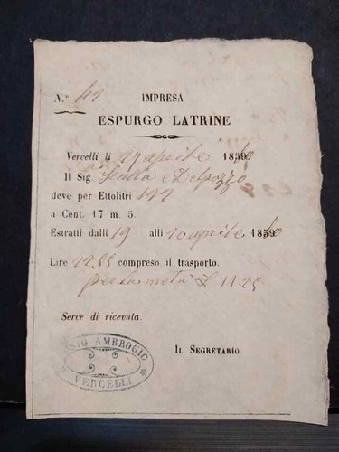 Ricevuta impresa espurgo - ricevuta,