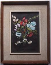 vecchio quadro mazzo di fiori