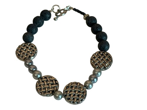 Bracciale disco intrecciato - bracciale,