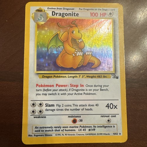 Dragonite fossil holo - dragonite,