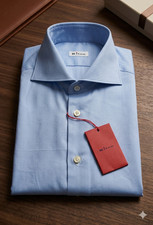 KITON Napoli Blue Dress Shirt