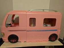 Barbie pink plastic camper - barbie,