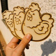 Set 6 Sottobicchieri legno