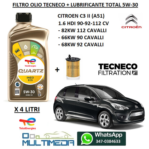 Kit filtro olio - filtro, e