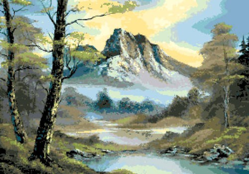 Schema schemi punto croce lago - punto,